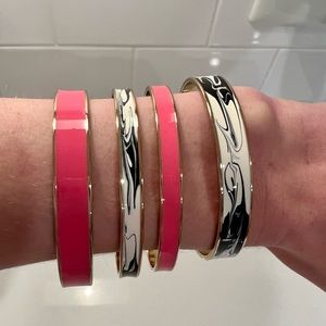 Stunning!! Brand new, never worn! ‘Erwin Pearl’ Enamel Bangles! Set of 4!